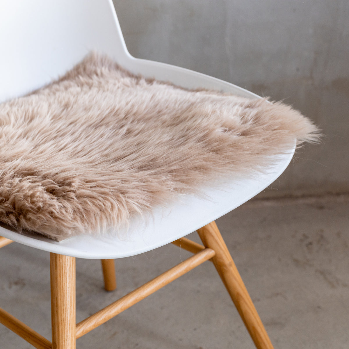 Coussin de chaise peau de mouton de Nouvelle-Zélande lin - vue 2