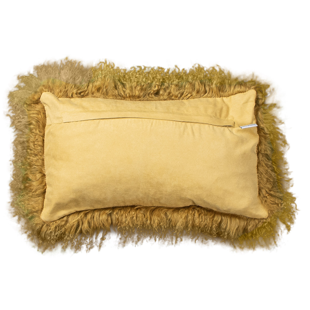 Dos du coussin rectangulaire 30x50 cm en tissu doux assorti, avec fermeture éclair