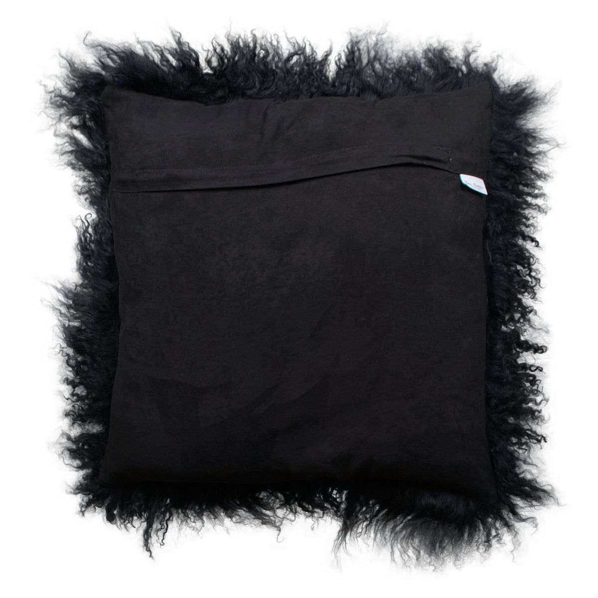 Dos du coussin carré 45x45 cm en tissu doux assorti, avec fermeture éclair