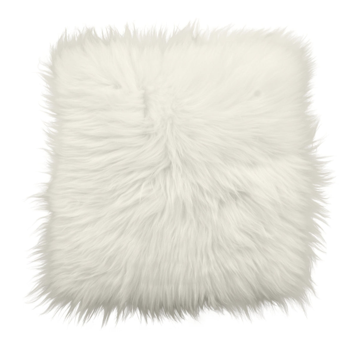 Coussin de chaise peau de mouton Texel blanc