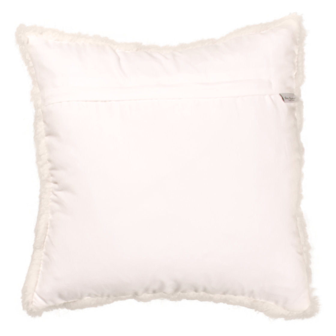 Dos du coussin 45x45 cm en tissu doux uni avec fermeture éclair