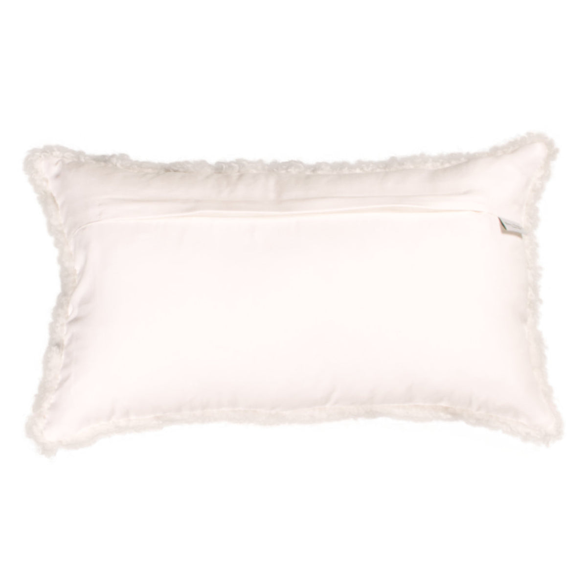 Dos du coussin 30x50 cm en tissu doux uni avec fermeture éclair