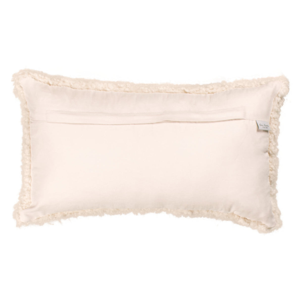Dos du coussin 30x50 cm en tissu doux uni avec fermeture éclair