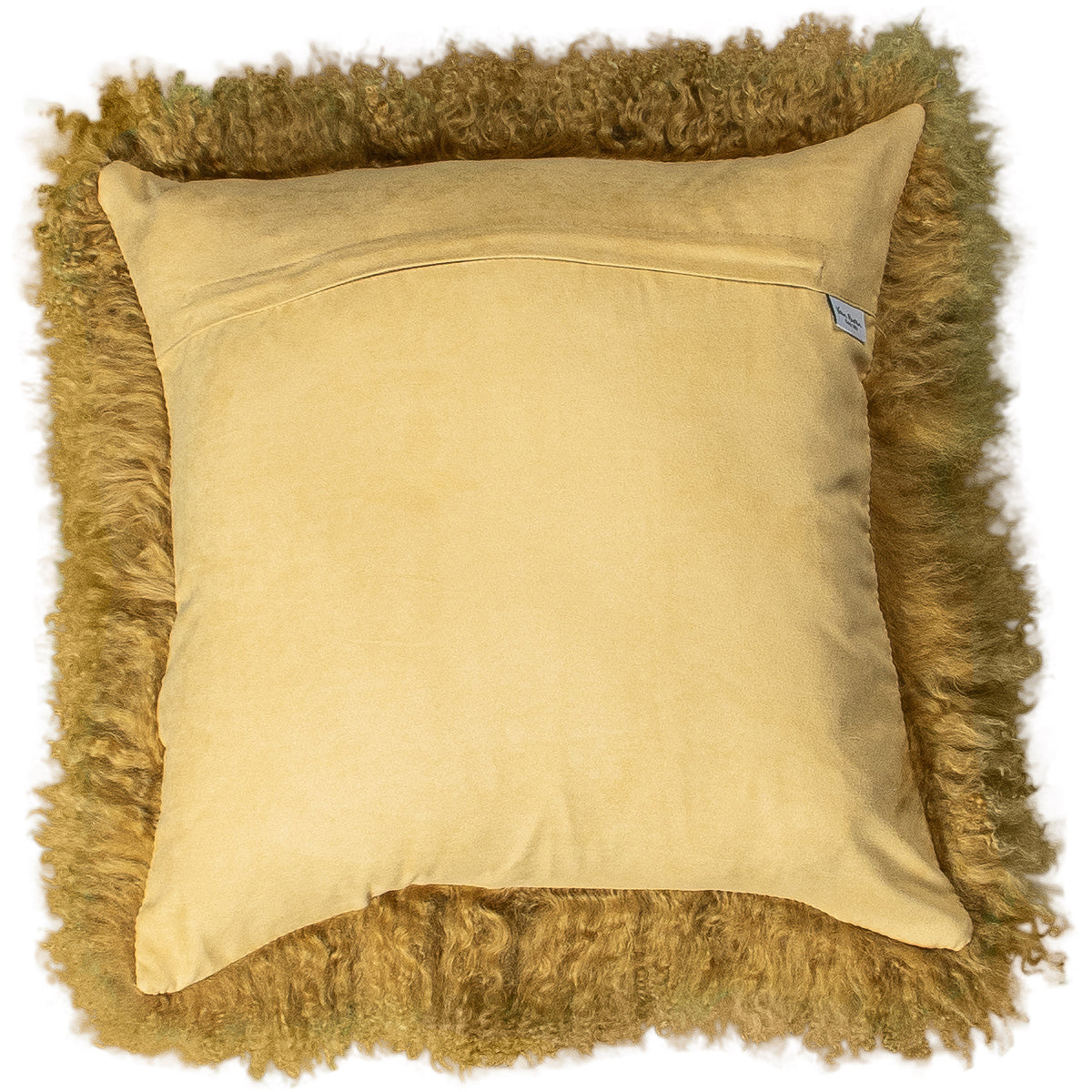 Dos du coussin carré 45x45 cm en tissu doux assorti, avec fermeture éclair