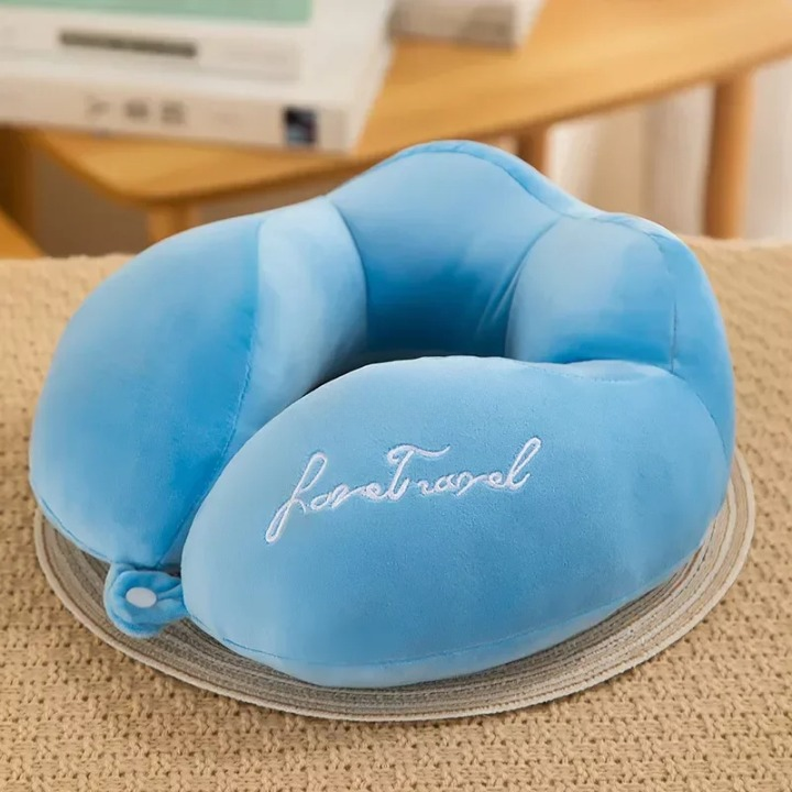 Coussin cervical avion en forme de U