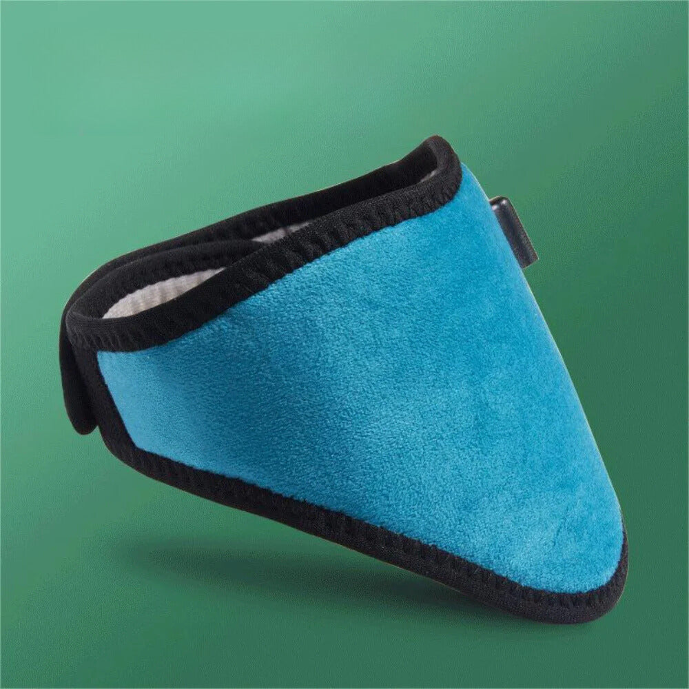 Coussin chauffant cervicales électrique de couleur bleue