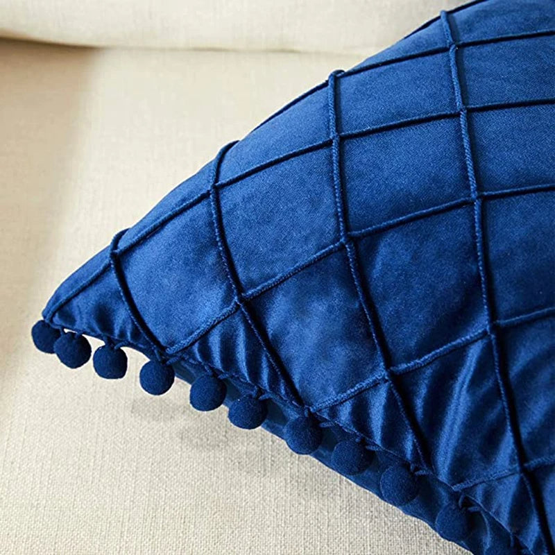 Coussin design bleu de style moderne
