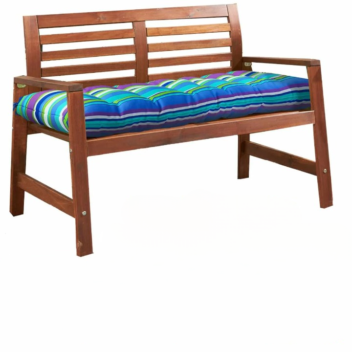 Coussin de jardin long et rectangulaire à rayures