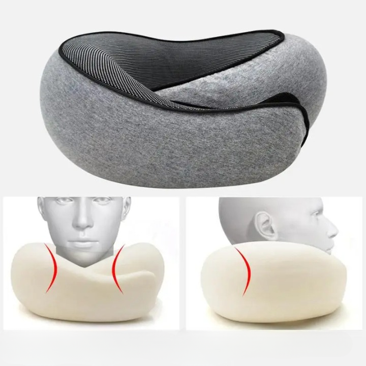 Coussin nuque voyage gris et confortable
