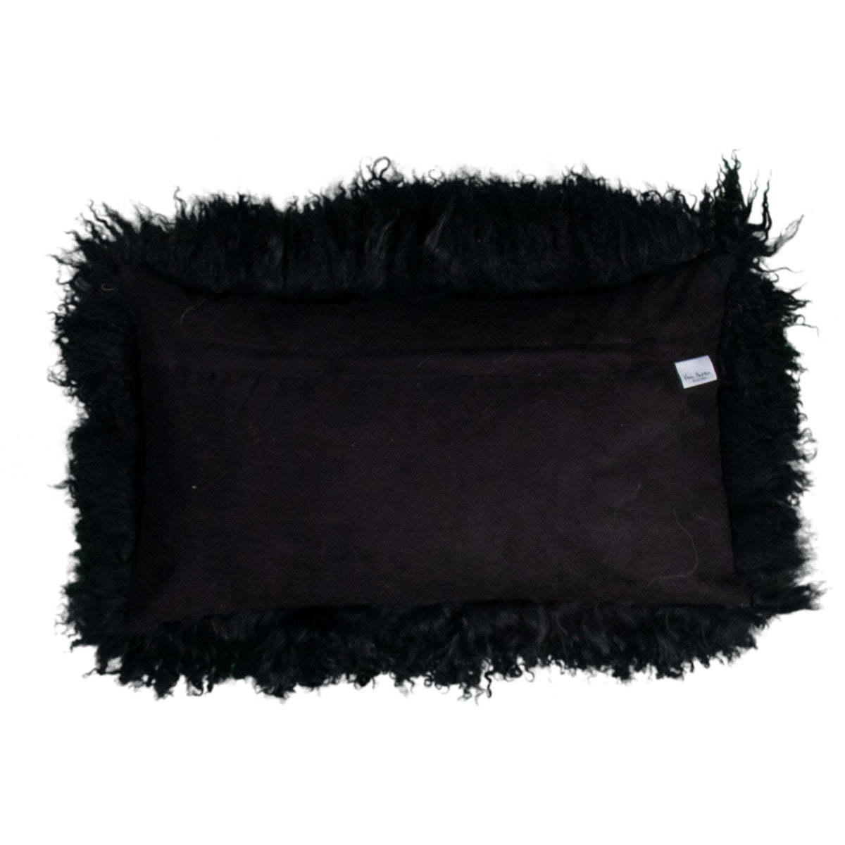 Dos de la housse rectangulaire 30x50 cm en tissu doux assorti, avec fermeture éclair